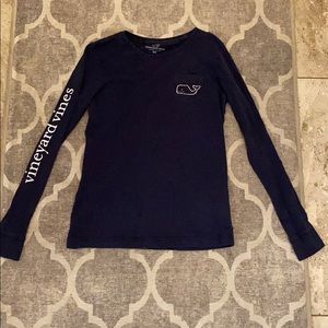 Navy blue vineyard vines long sleeve